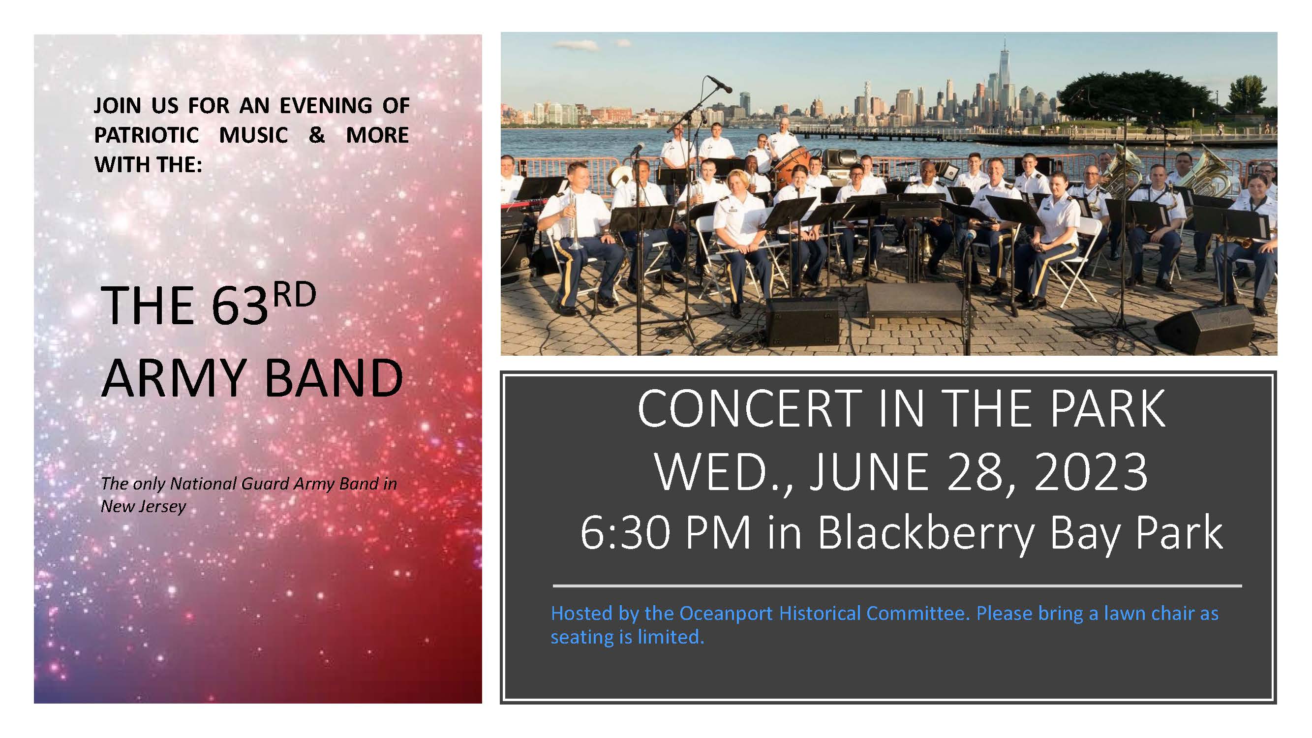Concert in the Park Army Band Flyer2023